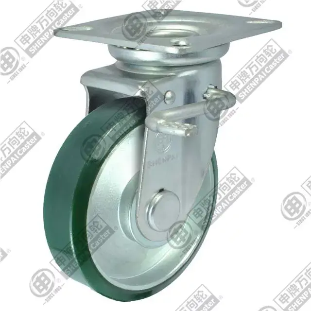 Bánh xe PU lõi thép 6inch xoay khóa, 25A29-1653