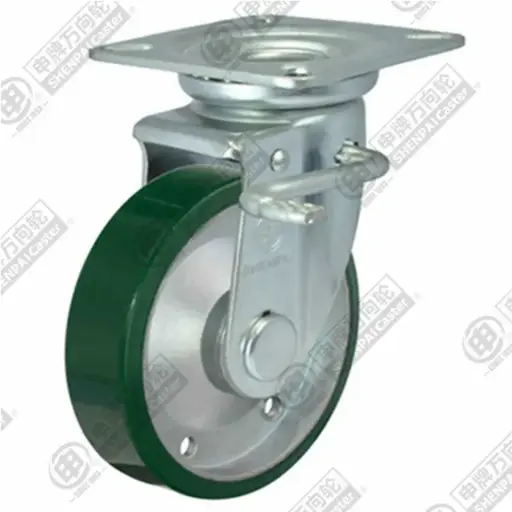 Bánh xe PU xoay khóa Shenpai D150, 25A29-1653 